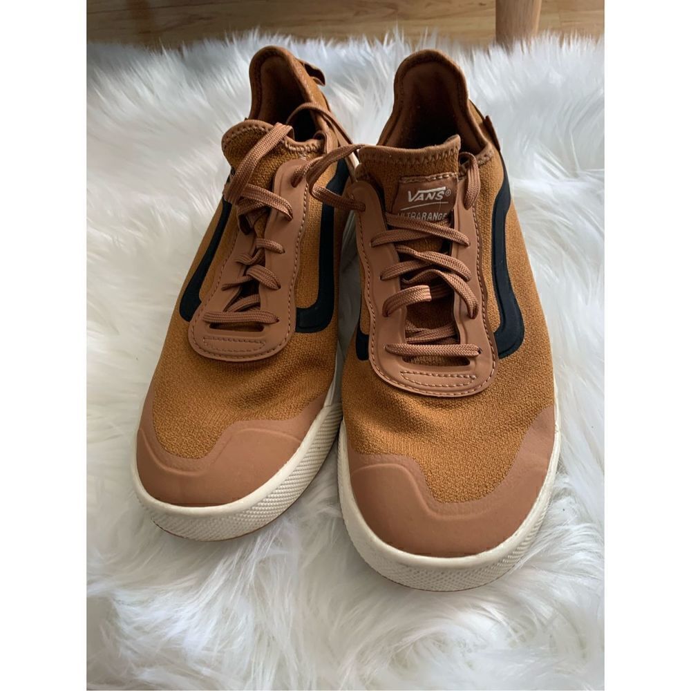 Vans unisex brown/orange sneakers men’s 9.5 and women’s 11